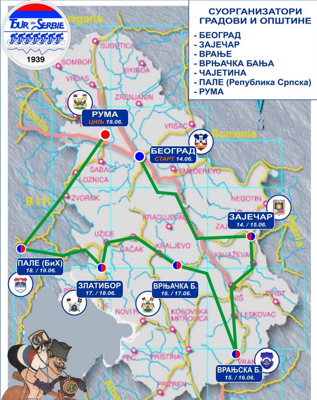 mapa srbije ruma 50. trka “Kroz Srbiju” i ove godine u Palama | Palelive.com mapa srbije ruma
