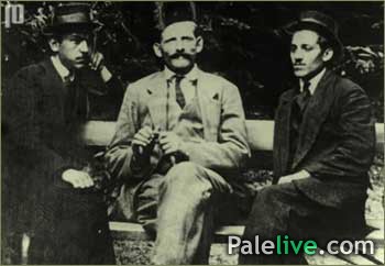 Grabež (lijevo), Princip (desno) sa prijateljem (u sredini) 1912. godine u Beogradu