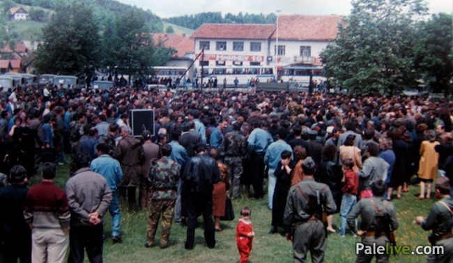 Сахрана војника ВРС погинулих на Жепи 1992