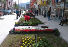 Glavna ulica uljepšana sezonskim cvijećem