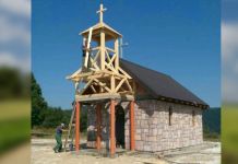 Sutra osveštanje nove crkve u Žeravicama Hram Svetog proroka Ilije u selu Žeravice