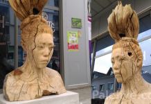 Postavljena skulptura japanskog vajara