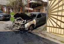 Zapaljen automobil u Jevrejskoj ulici Zapaljen automobil u Jevrejskoj ulici