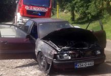 Zapalio se „audi“, vozač nepovrijeđen Zapalio se "audi", vozač nepovrijeđen