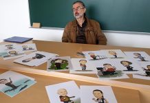 Profesor Zlatko Pavlović crta karikature kolega samo za svoju dušu