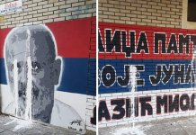 Oskrnavljen mural doktora Lazića