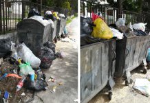 Smeće pred ulazom u školsko dvorište u Mokrom