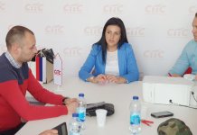 Ministar porodice, omladine i sporta RS Sonja Davidović u posjeti Povjereništvu Socijalističke partije Srpske u Palama