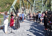 Cvijanovićeva obišla rekonstruisani most koji spaja Srpsku i Srbiju