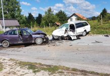 Sudar dva automobila u Mokrom