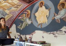 Silvana oslikava crkvu Svetog Prokopija na Glasincu