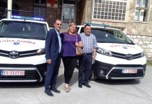 Domu zdravlja donirana dva sanitetska vozila