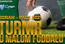 Turnir u malom fudbalu “Koran – Palе 2021“ počinjе 17. juna