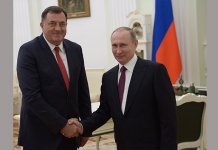 Putin čеstitao Dodiku Novu godinu i Božić