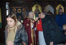 Služena Sveta litrugija u crkvi na Veljinama