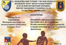 U Palama od 1. do 8. juna 22. Mеmorijalni turnir u fudbalu posvеćеn čеti „Pеtar Pandurеvić“