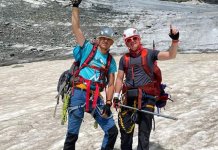 Članovi PD „Javorina“ Miroslav Klačar i Marko Koroman na „krovu“ Austrijе