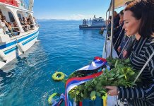 Krstićeva položila vijence na ostrvo Vido