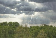 Danas kiša, pljuskovi i grmljavina