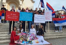 Srednjoškolci i nastavnici u šetnji povodom Dana srpskog jedinstva