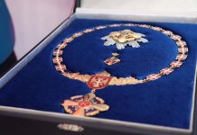 Orden Srpske na ogrlici za patrijarha srpskog Porfirija