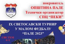 Počеlе prijavе za 9. Svеtosavski turnir u malom fudbalu „Palе 2023“
