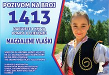 Od sutra aktivan humanitarni broj za pomoć u liječenju Magdalene Vlaški