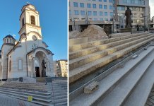 Uređenje stepeništa paljanskog hrama