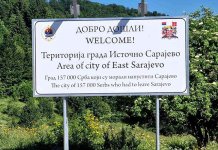 Postavljene table sa natpisom – 157.000 Srba moralo napustiti Sarajevo