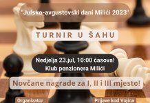 Šahovski turnir za penzionere 23. jula