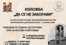 Изложба иконописа поводом 20 година од мартовског погрома