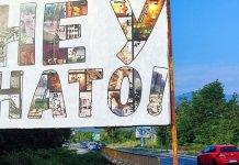 Билборд са поруком „Не у НАТО“ у Источној Илиџи