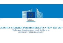 Универзитету у Источном Сарајеву додијељена Еразмус повеља