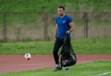 Александар Kосорић спортски директор „Романије“, Младен Лучић координатор омладинског погона