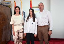 Пријем код начелника за најбољу математичарку у Српској Сару Јовановић