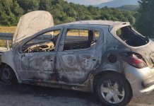 Изгорјело возило којим је управљао држављанин Турске