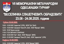 7. Меморијални одбојкашки турнир „Веселинка Слијепчевић Обрадовић“ 23. и 24. августа у Палама