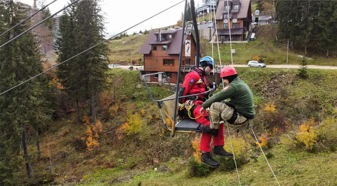 Сутра на Јахорини вјежба спасавања