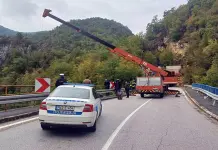 Обустава саобраћаја на путу Добрун-Вардиште