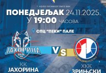 Кошаркаши „Јахорине“ дочекују данас екипу „Зрињског“, утакмица има и хуманитарни карактер