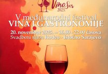 Сутра свечано отворење „V Међународног фестивала вина и гастрономије ВиноСар 2025“ у Источном Сарајеву