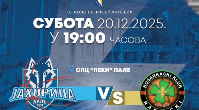 Кошаркаши „Јахорине“ у суботу дочекују екипу „Радничког“ из Горажда