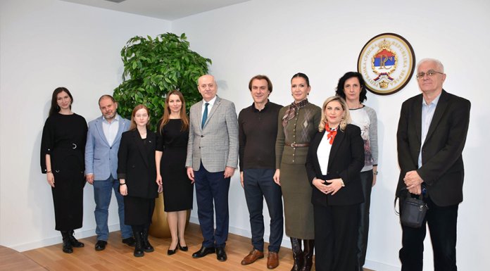 Кулић са делегацијом Балтичког федералног универзитета „Имануел Кант“ из Русије