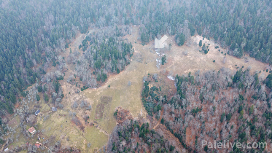 Село Милотина и локација гдје се налазе остаци објекта
