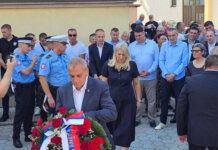 Цвијановићева положила вијенац код Спомен-капеле за погинуле борце