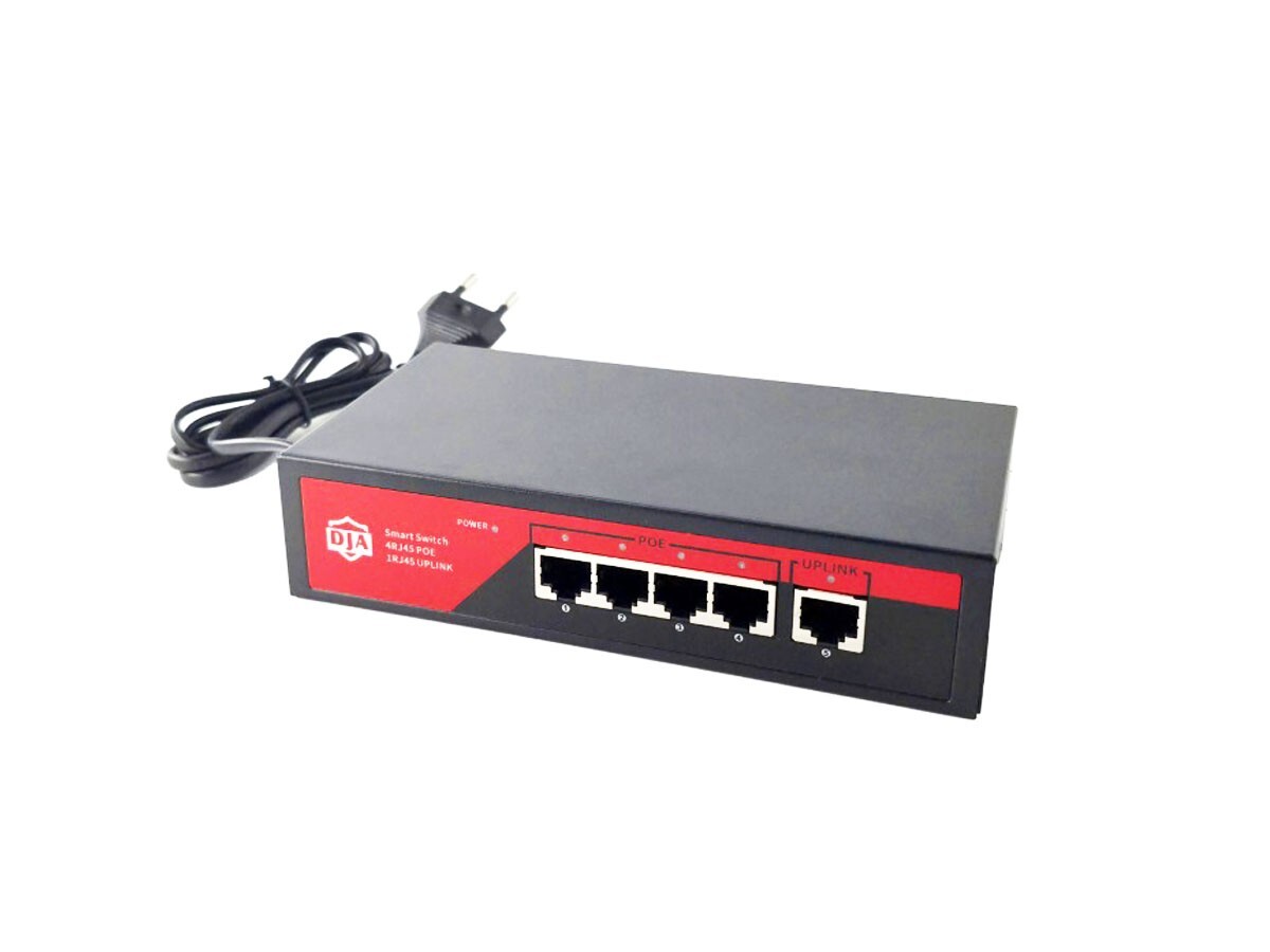 DJA G0410GJ 65W Switch – 4× Gigabit PoE + 1× Gigabit RJ45