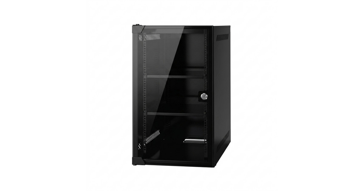 6U 10” rek orman nazidni W306 sa staklenim vratima